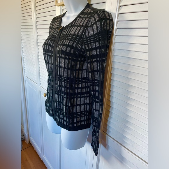 Ann Taylor Factory Black & White Sweater/Cardigan Size XS - Picture 2 of 8